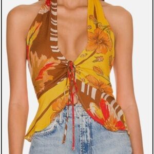 FREE PEOPLE MANGO FLORAL HOT TROPICS TANK NWT!